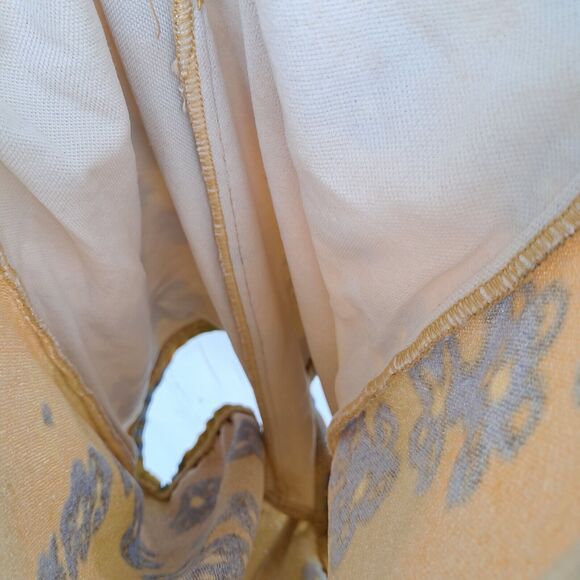 Vintage 50s Jantzen One Piece Swim Suit S M 10 Floral Maillot Mod Pin Up Gold - Picture 10 of 10